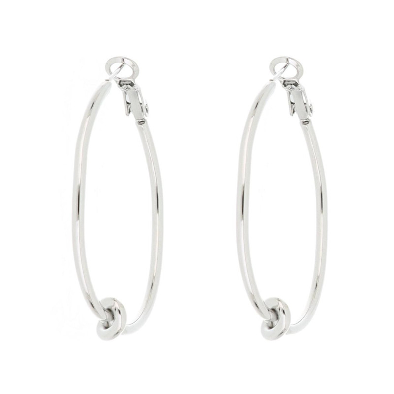 ORECCHINI NODI MM 40 ACCIAIO