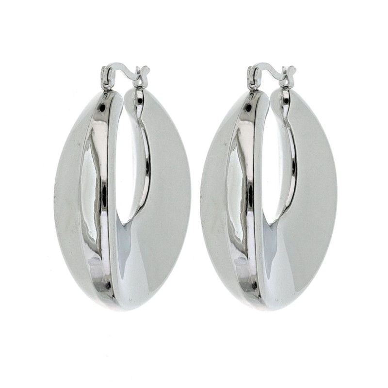 ORECCHINI MM 35 CERCHIO ACCIAIO