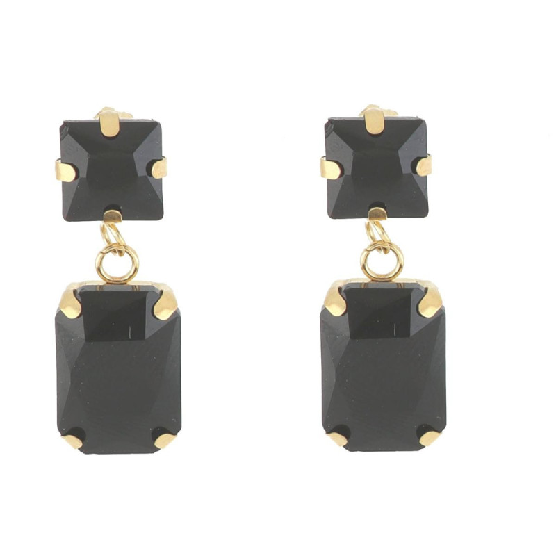 ORECCHINI GLAMOUR IN OTTONE CM 1X2.5
