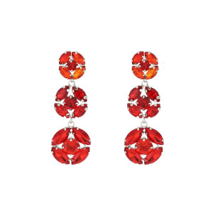 ORECCHINI GLAMOUR ROSSO IN OTTONE