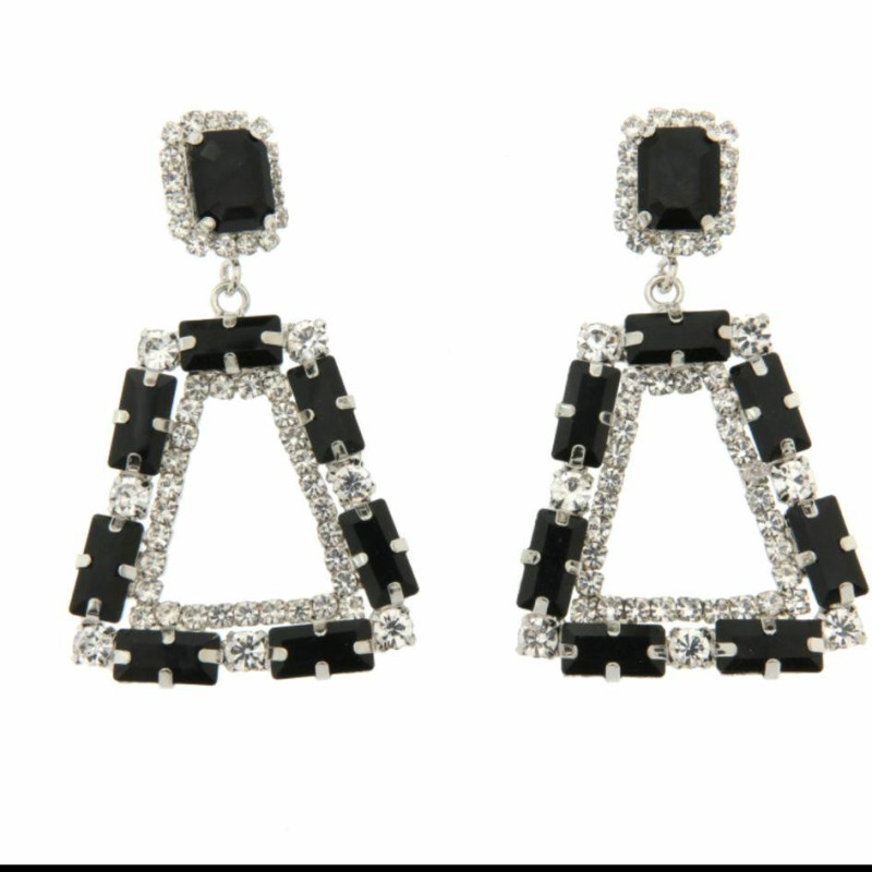 ORECCHINI GLAMOUR IN OTTONE NERO