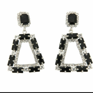 ORECCHINI GLAMOUR IN OTTONE NERO