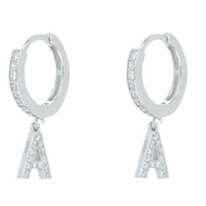 ORECCHINI LETTERA A IN ARGENTO 925