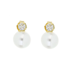 ORECCHINI MM 10 PERLA IN ARGENTO 925