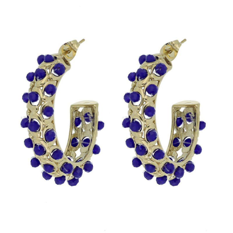 ORECCHINI MM 28 SELENE IN ACCIAIO