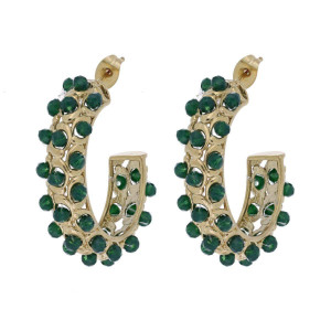 ORECCHINI MM 28 SELENE IN ACCIAIO