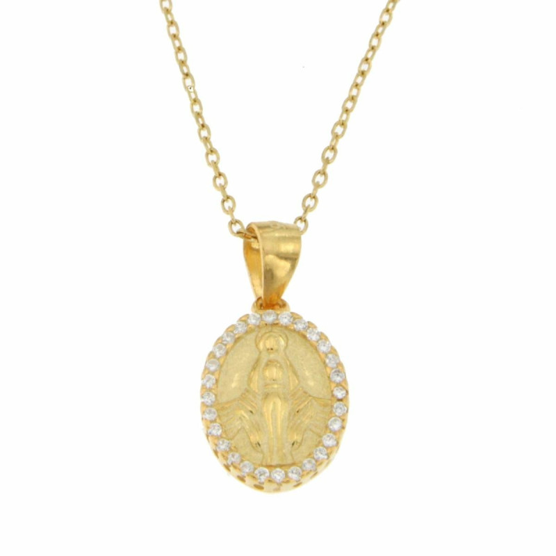 PENDENTE MADONNINE DORATA IN ARGENTO 925
