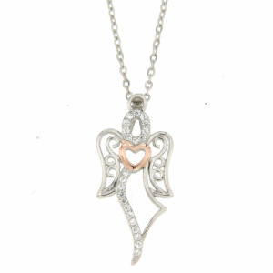PENDENTE ANGELO IN ARGENTO 925 ROSE'