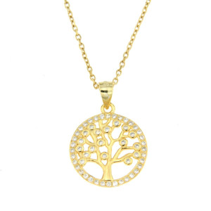 PENDENTE ALBERO DELLA VITA IN ARGENTO 925 DORATO