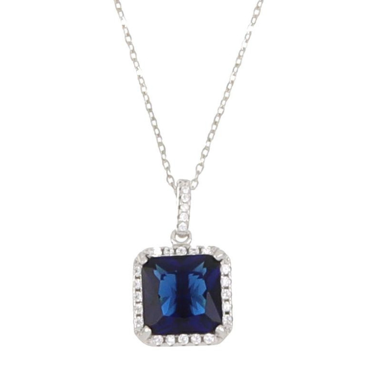 PENDENTE PARIS IN ARGENTO 925 QUADRATO