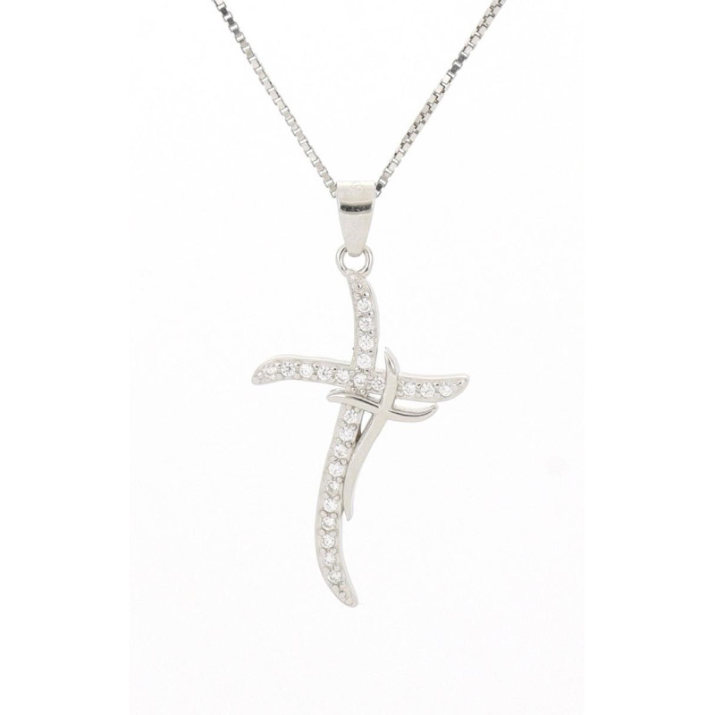 PENDENTE MM 24 CROCE IN ARGENTO 925