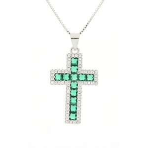 PENDENTE CROCE MM 26X16 IN ARGENTO 925
