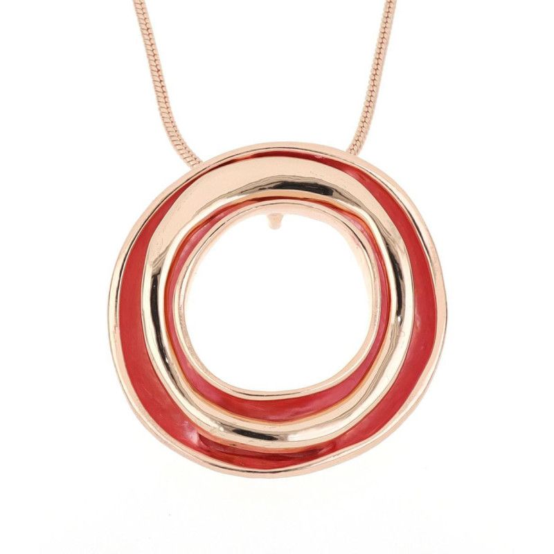 PENDENTE MM 40 ARMONIA IN OTTONE CATENA CM 42+6