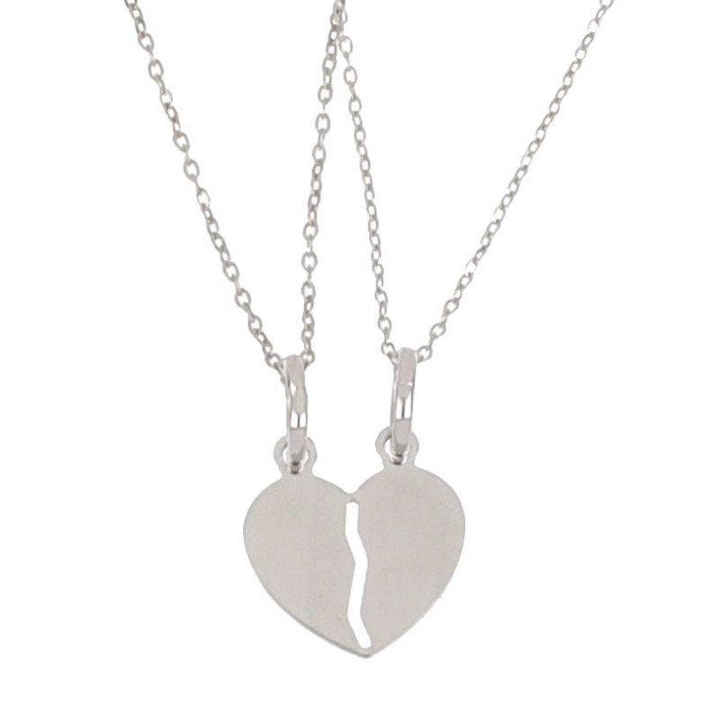 PENDENTE CUORE SPEZZATO IN ARGENTO 925