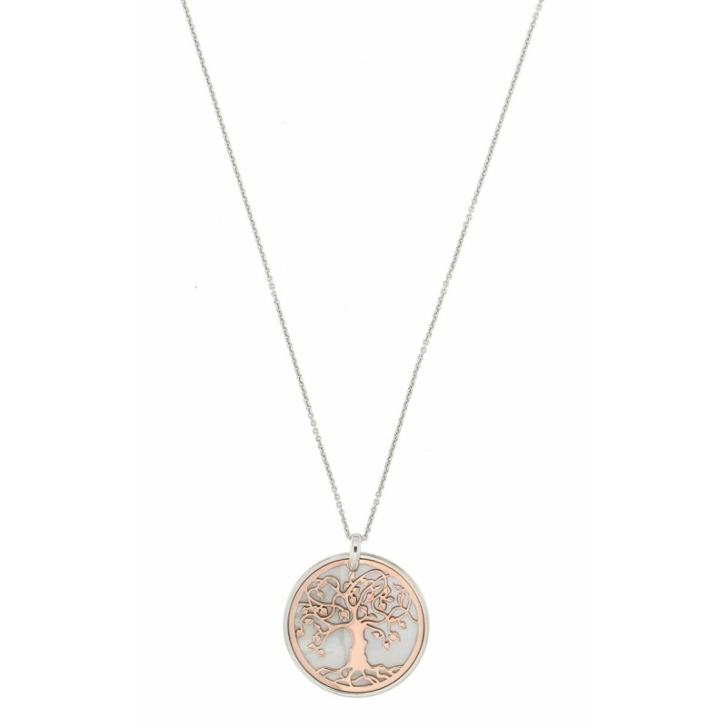 COLLANA ALBERO DELLA VITA MADRE PERLA E ARGENTO 925