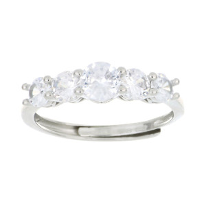 ANELLO PUNTI LUCE MM 5 IN ARGENTO 925