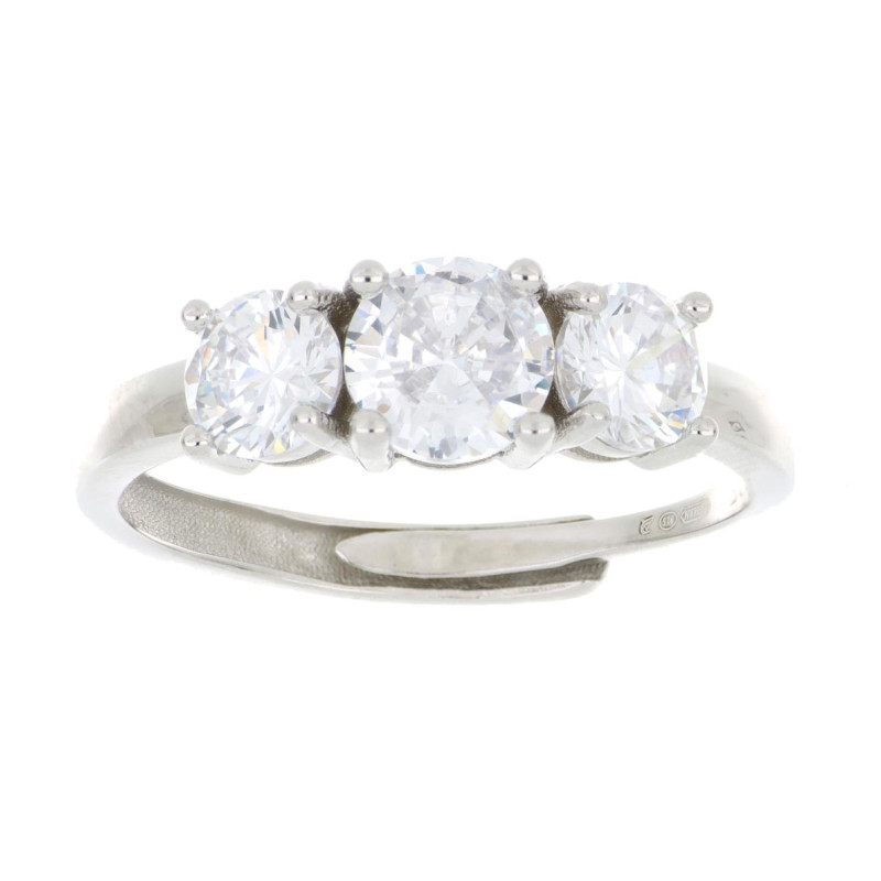 ANELLO PUNTI LUCE MM 6 IN ARGENTO 925