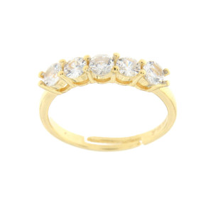 ANELLO PUNTI LUCE IN ARGENTO 925 DORATO