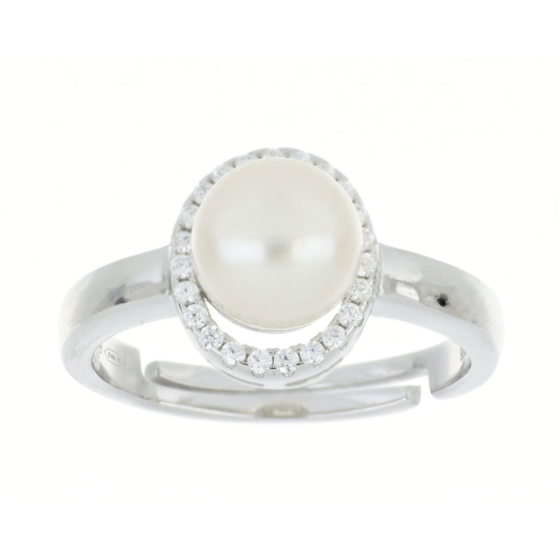 ANELLO PERLA MM 7 IN ARGENTO 925