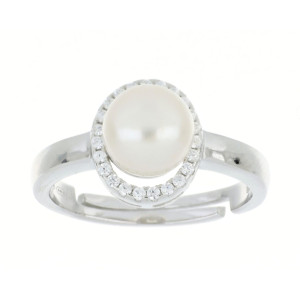 ANELLO PERLA MM 7 IN ARGENTO 925