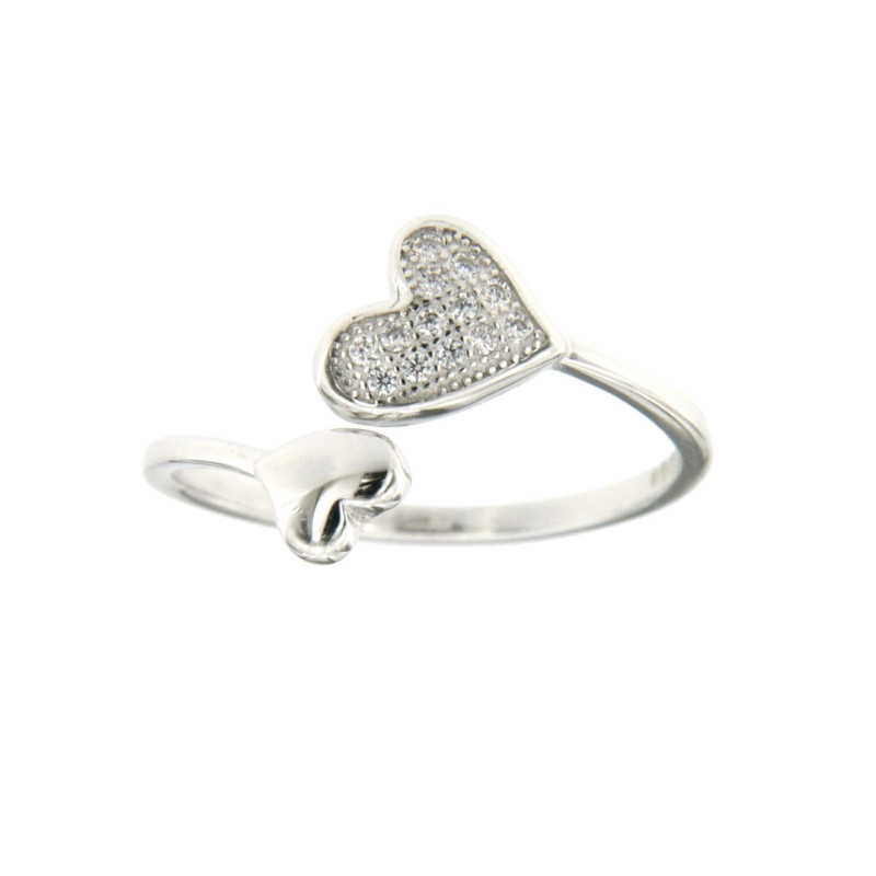 ANELLO MISTI CUORE IN ARGENTO 925