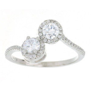 ANELLO "MISTI" MM 6 CON PIETRE  APERTO IN ARGENTO 925