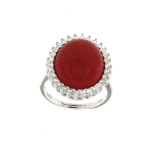 ANELLO CORAL IN ARGENTO 925