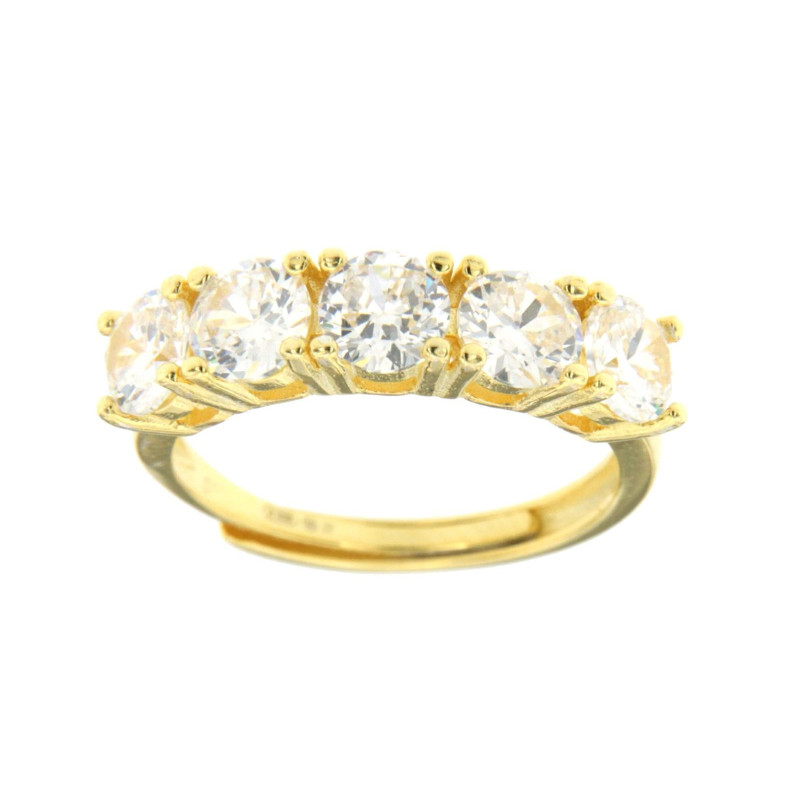 ANELLO PUNTI LUCE IN ARGENTO 925 DORATO