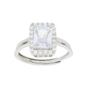 ANELLO DUBAI IN ARGENTO 925 RETTANGOLARE MM 9X11H