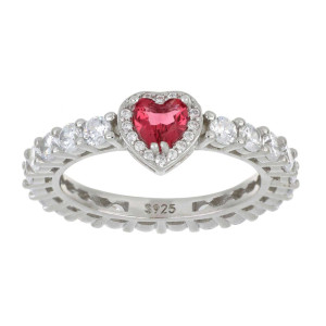 ANELLO CUPIDO 3MM CON CUORE 7X8 MM IN ARGENTO 925