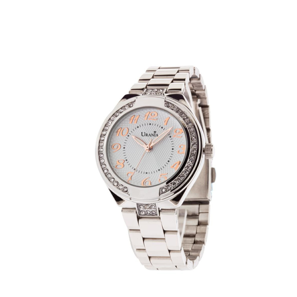 OROLOGIO DONNA CON CASSA IN METALLO MM 32 BRACCIALE ACCIAIO Gioielli Esclusivi in Argento Acciaio e Ottone Urania Preziosi