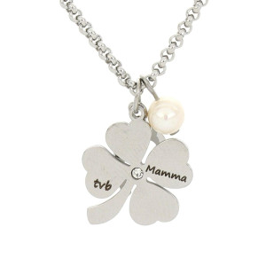 COLLANA IN ACCIAIO "MAMMA TVB"