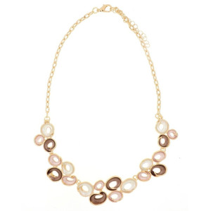 COLLANA CM 43+5 ARMONIA MM 27 IN OTTONE
