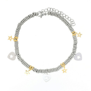 BRACCIALE CM 17+4 TYCHE IN ACCIAIO MM 8