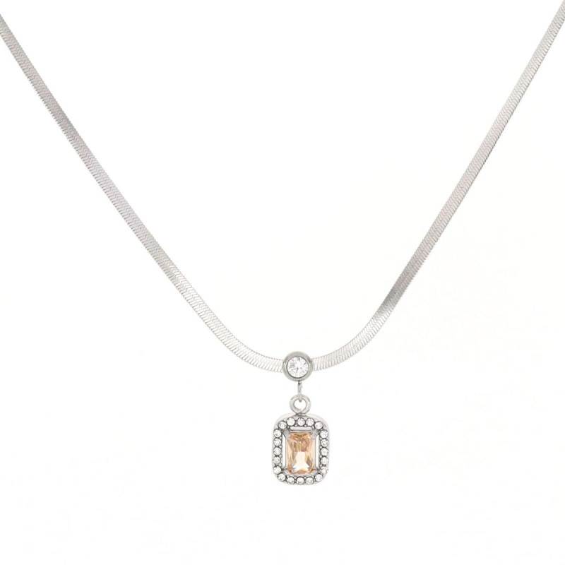 COLLANA CM 40+5 SNAKE IN ACCIAIO MM 17