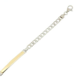 BRACCIALE CM 20 MM 5 IN ARGENTO E ORO