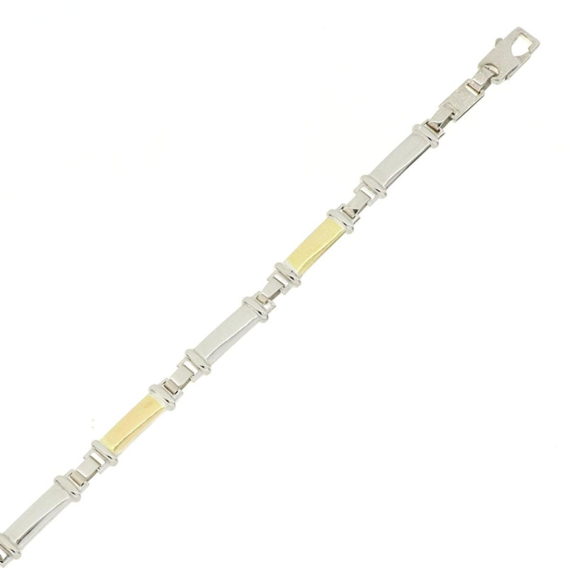 BRACCIALE CM 20 MM 5 IN ARGENTO E ORO