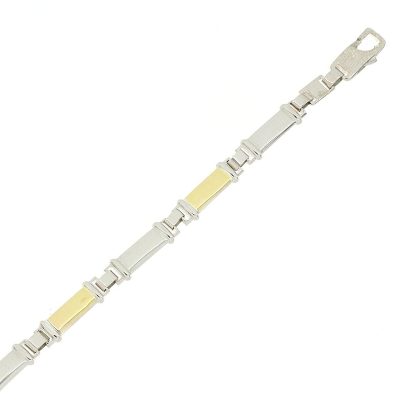 BRACCIALE CM 20 MM 6 IN ARGENTO E ORO