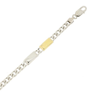 BRACCIALE CM 20 MM 5 IN ARGENTO E ORO