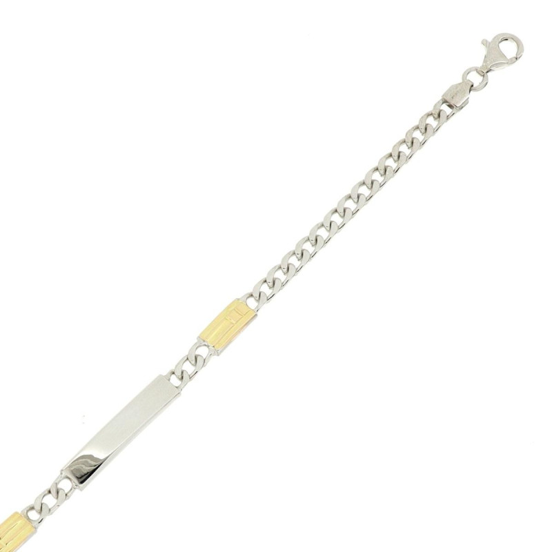BRACCIALE CM 20 MM 5 IN ARGENTO E ORO