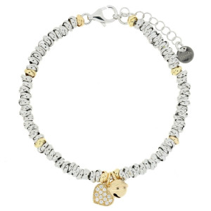 BRACCIALE CM 17+3 CLORIS IN ARGENTO 925 CUORE MM 7