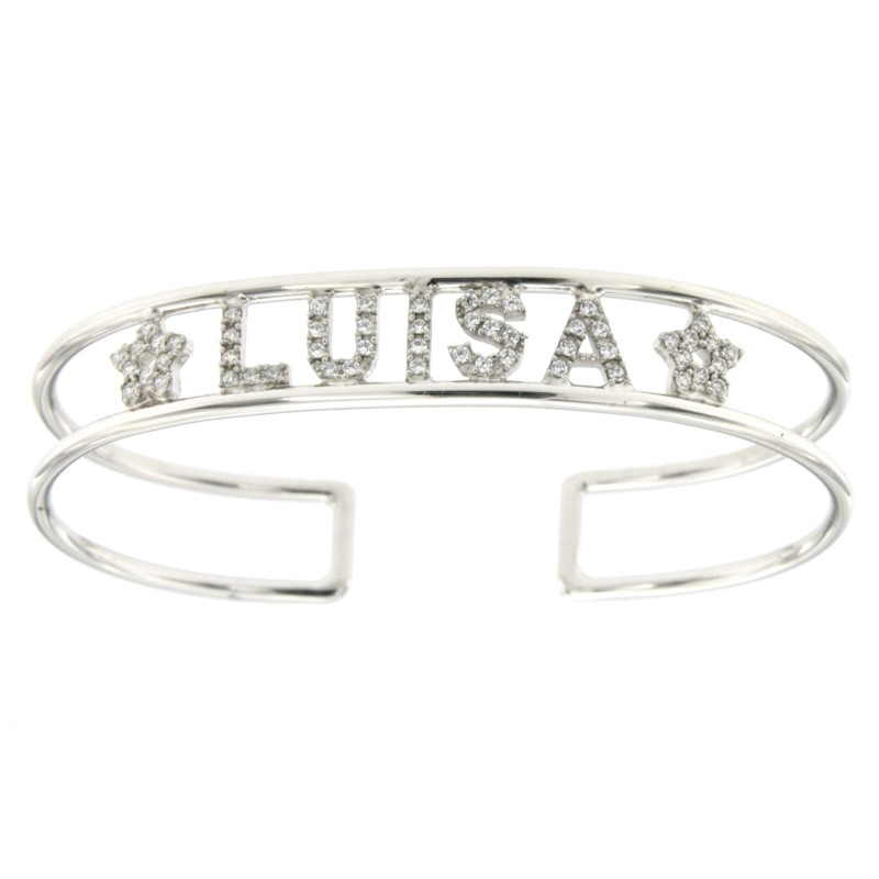 BRACCIALE NOME IN ARGENTO 925 PERSONALIZZABILE MAX 15 LETTERE
