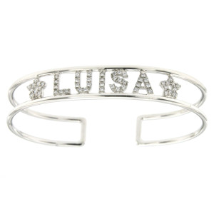 BRACCIALE NOME IN ARGENTO 925 PERSONALIZZABILE MAX 15 LETTERE