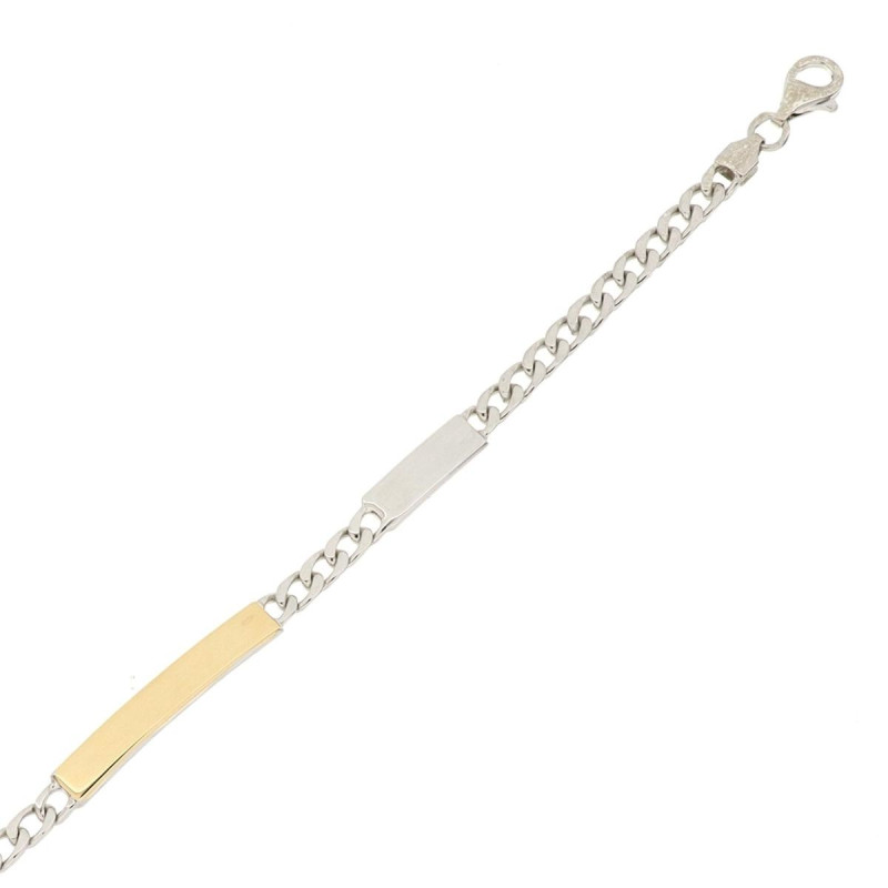 BRACCIALE CM 20 MM 5 IN ARGENTO E ORO