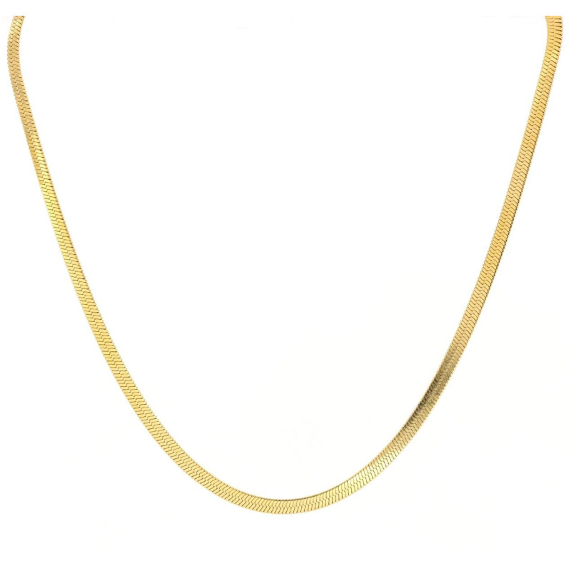 COLLANA CM 40+5 SNAKE IN ACCIAIO MM 4