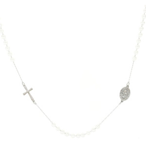 COLLANA ROSARIO CM 50 IN ACCIAIO