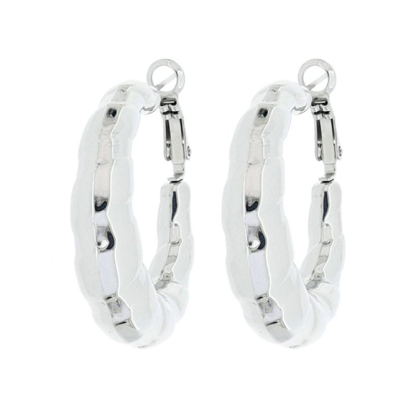 ORECCHINI CERCHIO ACCIAIO MM 35