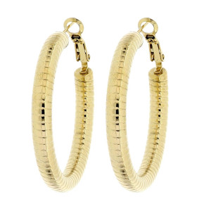 ORECCHINI CERCHIO ACCIAIO MM 40