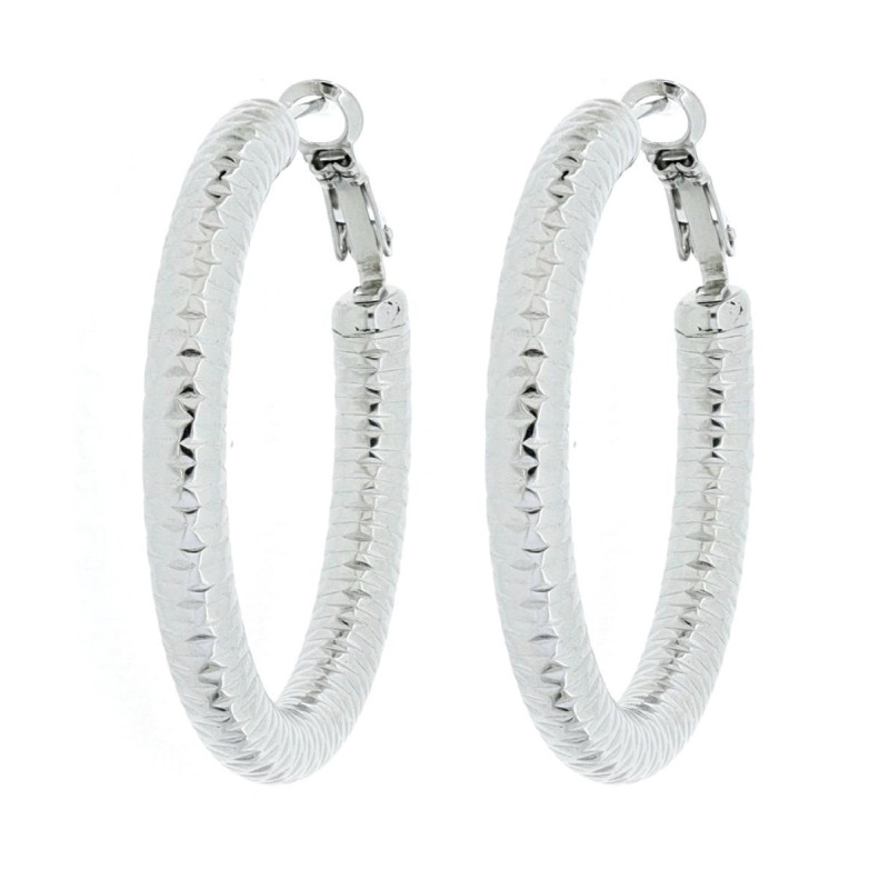 ORECCHINI CERCHIO ACCIAIO MM 40