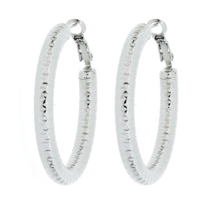 ORECCHINI CERCHIO ACCIAIO MM 40